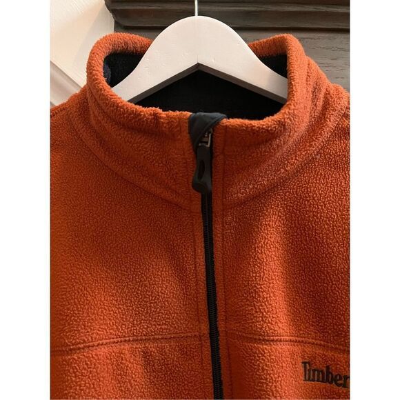 Timberland Rust Fleece Full Zip Up sz XL EUC - Picture 3 of 7